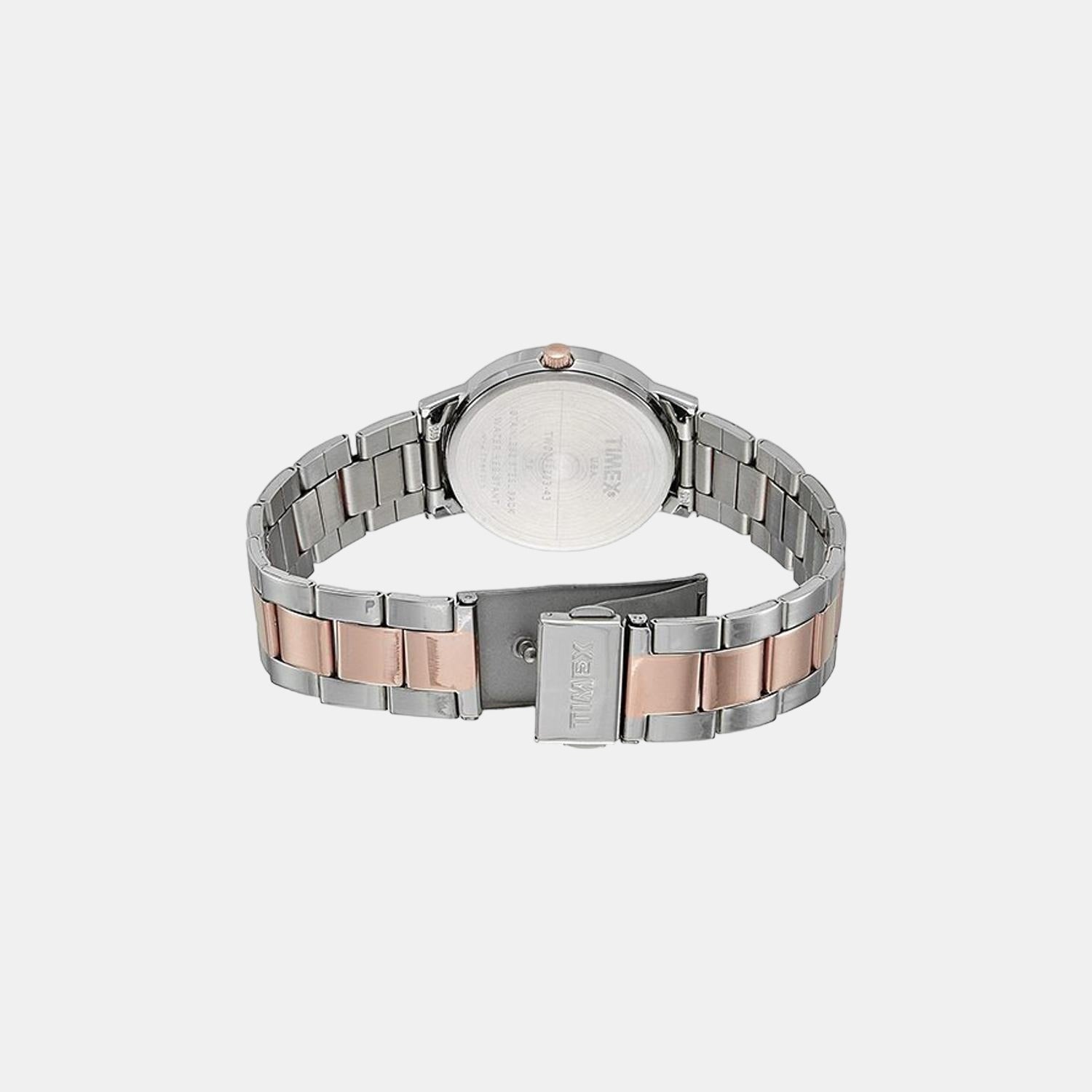 Couple Quartz Silver Dial Analog Stainless Steel Watch TW00PR213