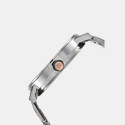 Couple Quartz Silver Dial Analog Stainless Steel Watch TW00PR213