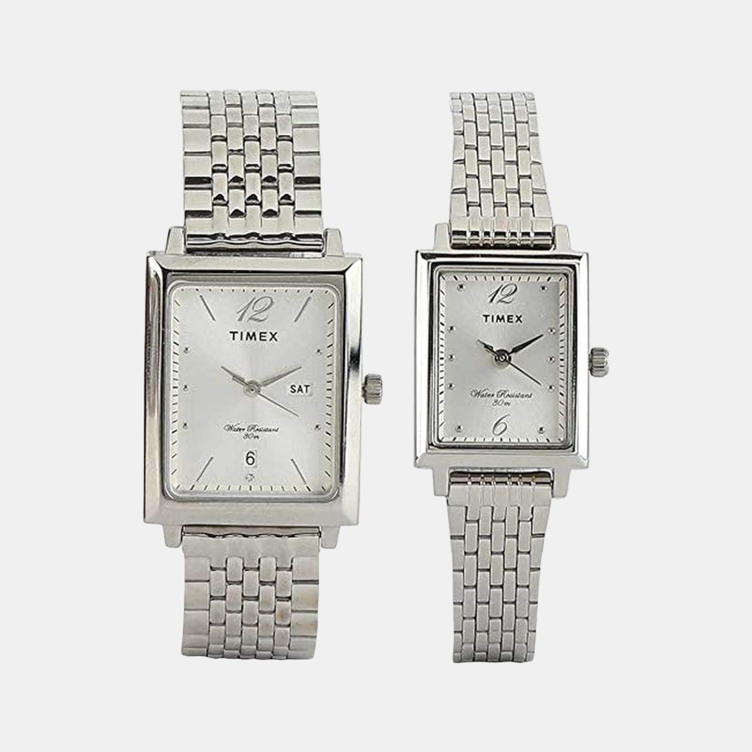 Classics Couple Quartz Silver Dial Analog Stainless Steel Watch TW00PR224