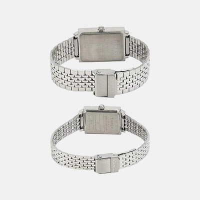 Classics Couple Quartz Silver Dial Analog Stainless Steel Watch TW00PR224