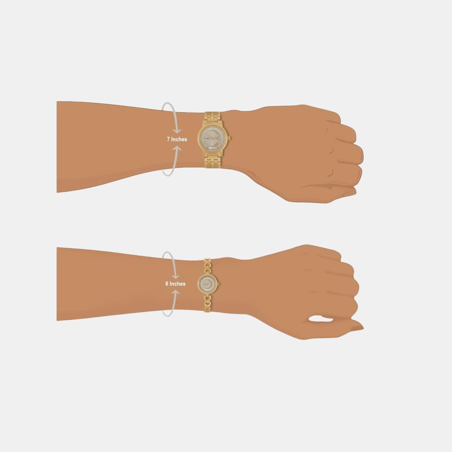 Couple Quartz Gold Dial Analog Stainless Steel Watch TW00PR229