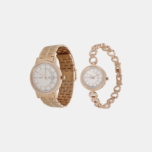 Couple Quartz Silver Dial Analog Stainless Steel Watch TW00PR231