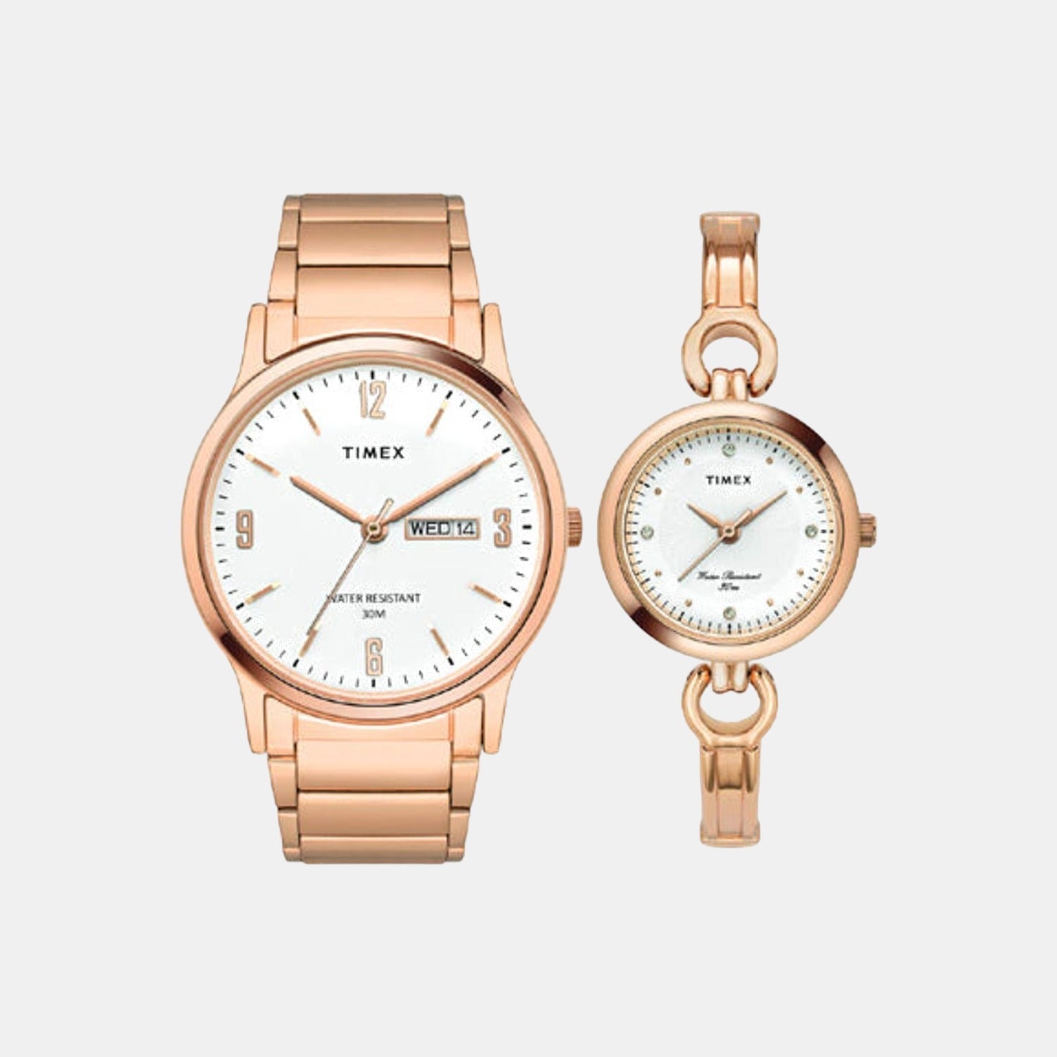 Classics Couple Quartz White Dial Analog Stainless Steel Watch TW00PR263