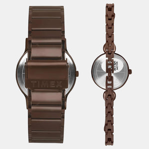 Classics Unisex Quartz Rose Gold Dial Analog Stainless Steel Watch TW00PR265