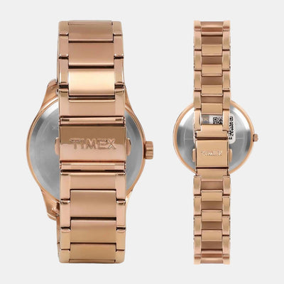 Empera Couple Quartz Rose Gold Dial Multi-Function Stainless Steel Watch TW00PR266
