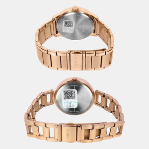 Empera Couple Quartz Rose Gold Dial Multi-Function Stainless Steel Watch TW00PR266