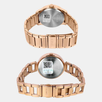 Empera Couple Quartz Rose Gold Dial Multi-Function Stainless Steel Watch TW00PR266