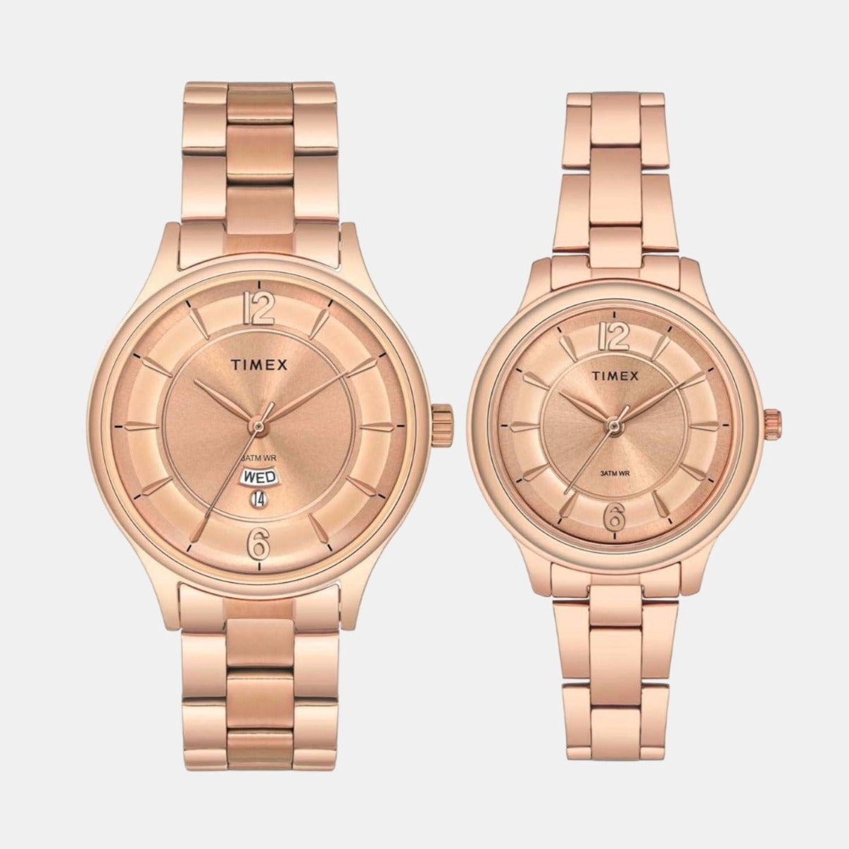 Empera Couple Quartz Rose Gold Dial Analog Stainless Steel Watch TW00PR273