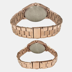 Empera Couple Quartz Rose Gold Dial Analog Stainless Steel Watch TW00PR273