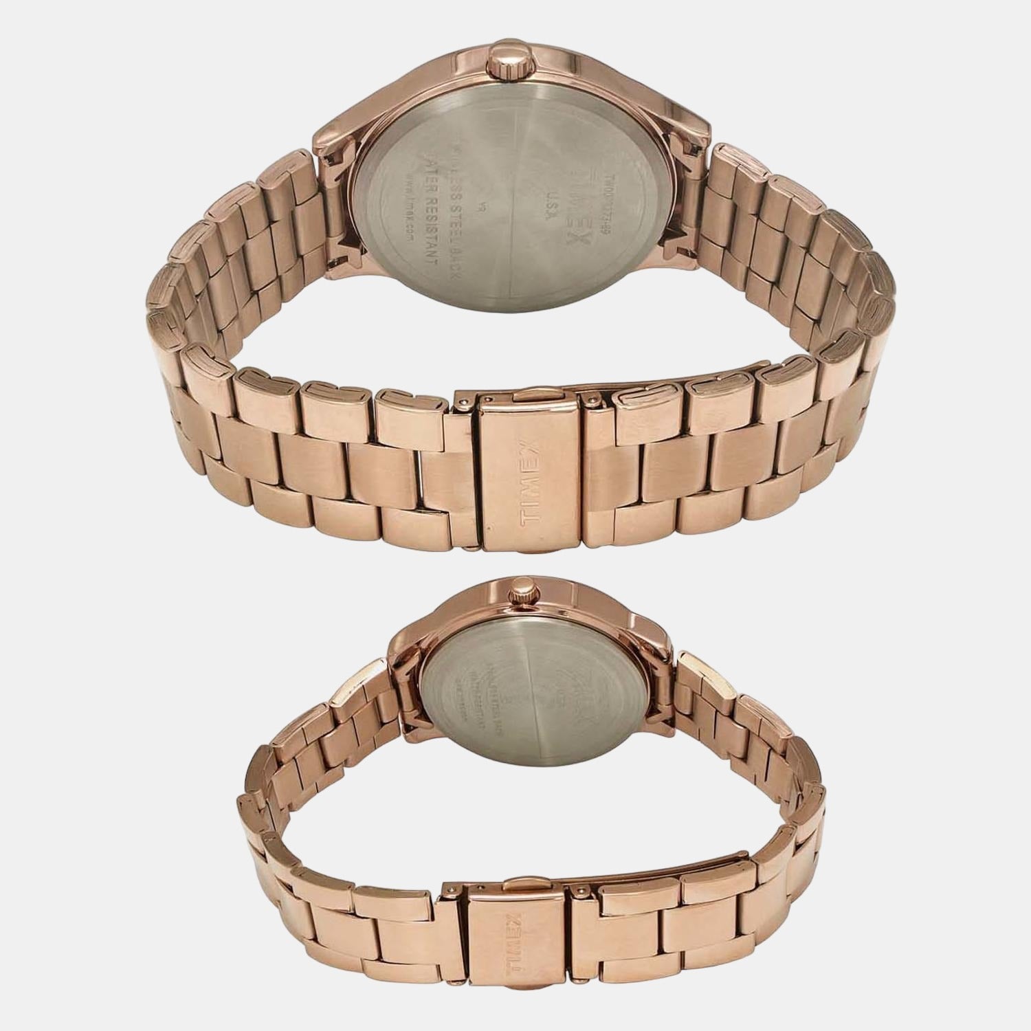 Empera Couple Quartz Rose Gold Dial Analog Stainless Steel Watch TW00PR273