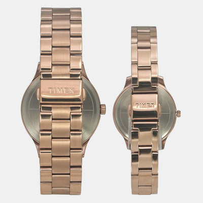 Empera Couple Quartz Rose Gold Dial Analog Stainless Steel Watch TW00PR273