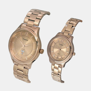 Empera Couple Quartz Rose Gold Dial Analog Stainless Steel Watch TW00PR273