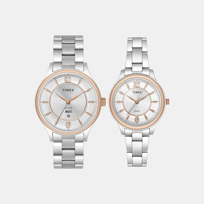 Empera Couple Quartz Silver Dial Analog Stainless Steel Watch TW00PR274