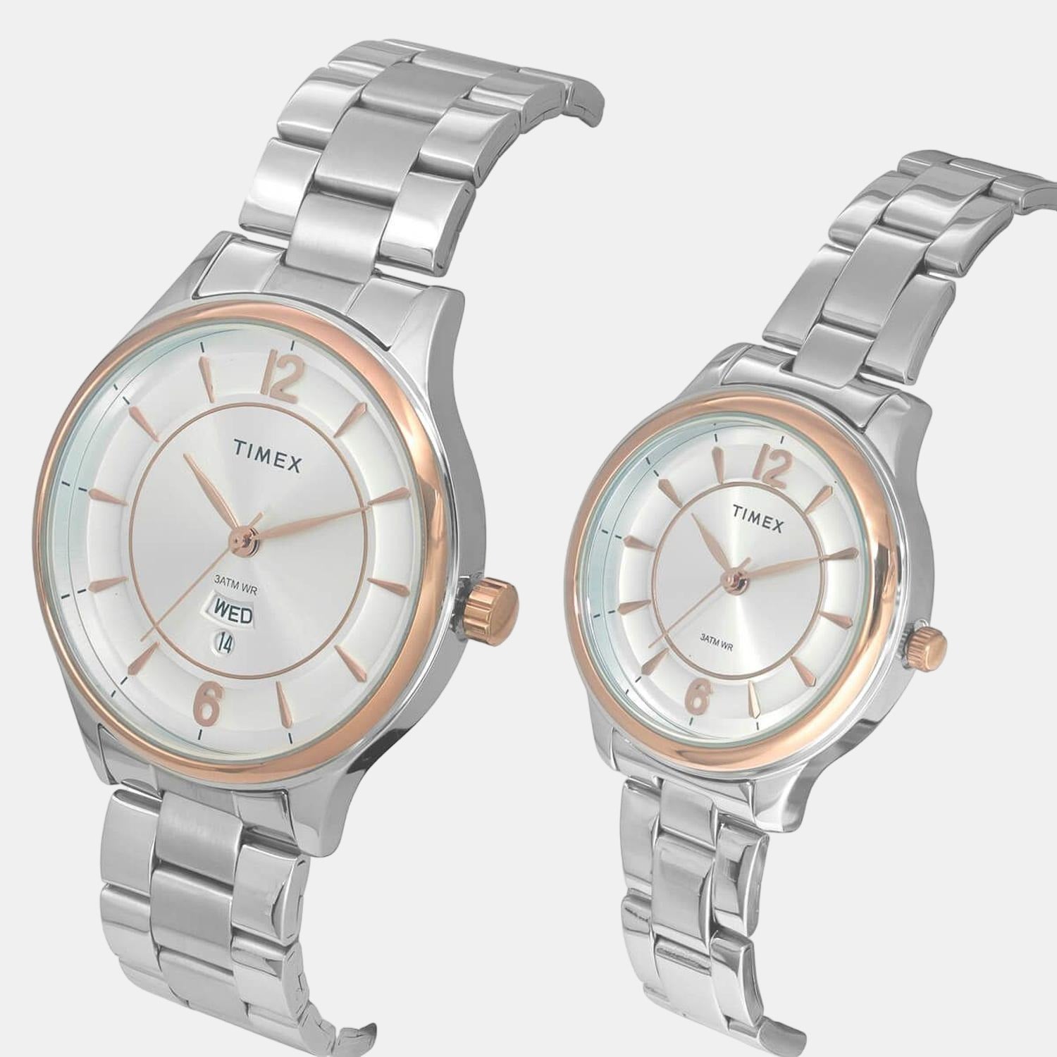Empera Couple Quartz Silver Dial Analog Stainless Steel Watch TW00PR274