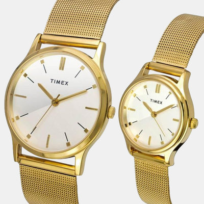 Classics Couple Quartz Silver Dial Analog Stainless Steel Watch TW00PR276