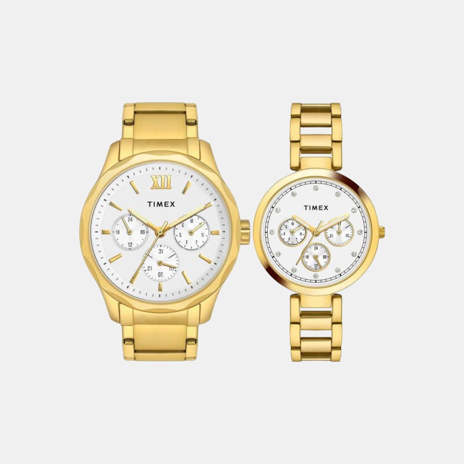 Empera Couple Quartz Silver Dial Chronograph Stainless Steel Watch TW00PR277