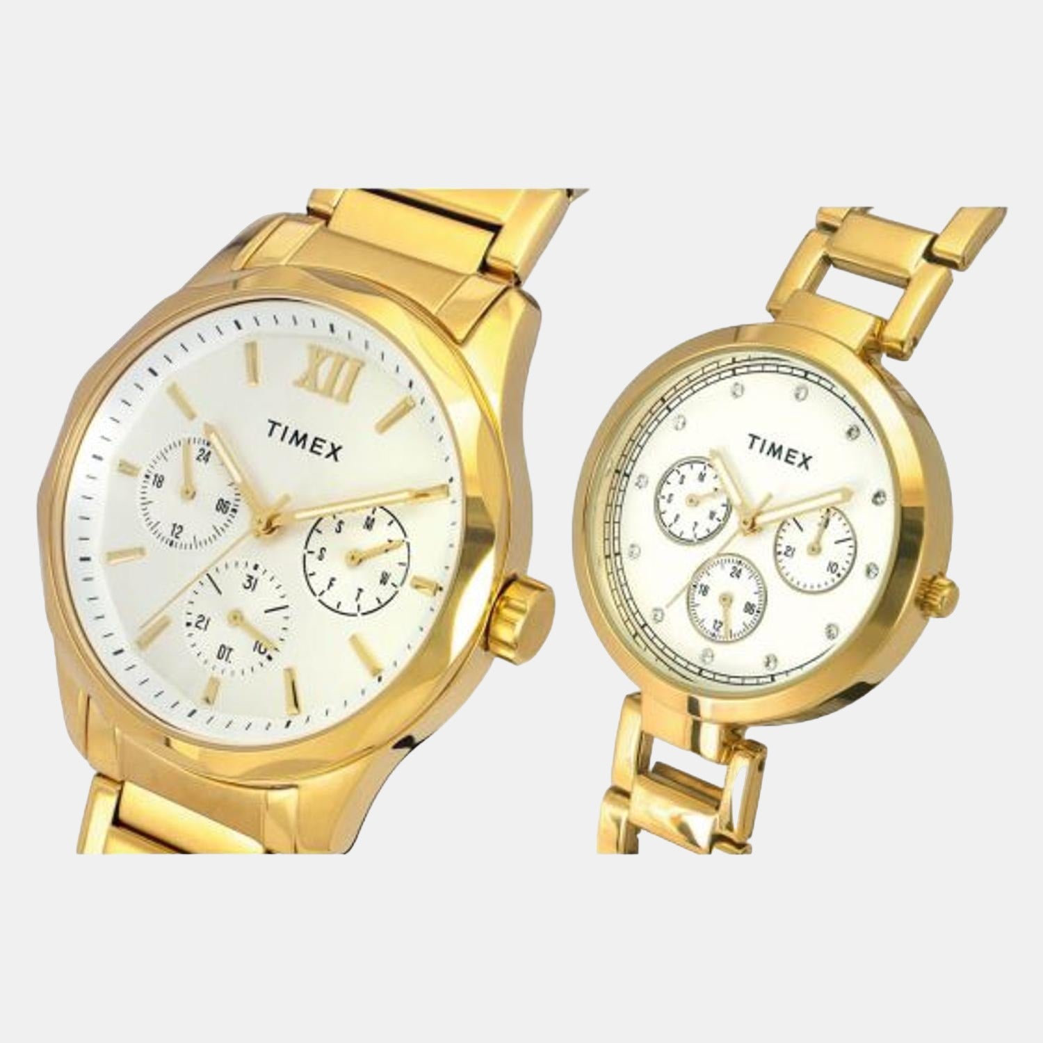 Empera Couple Quartz Silver Dial Chronograph Stainless Steel Watch TW00PR277