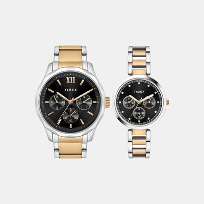 Empera Couple Quartz Black Dial Multi-Function Stainless Steel Watch TW00PR279