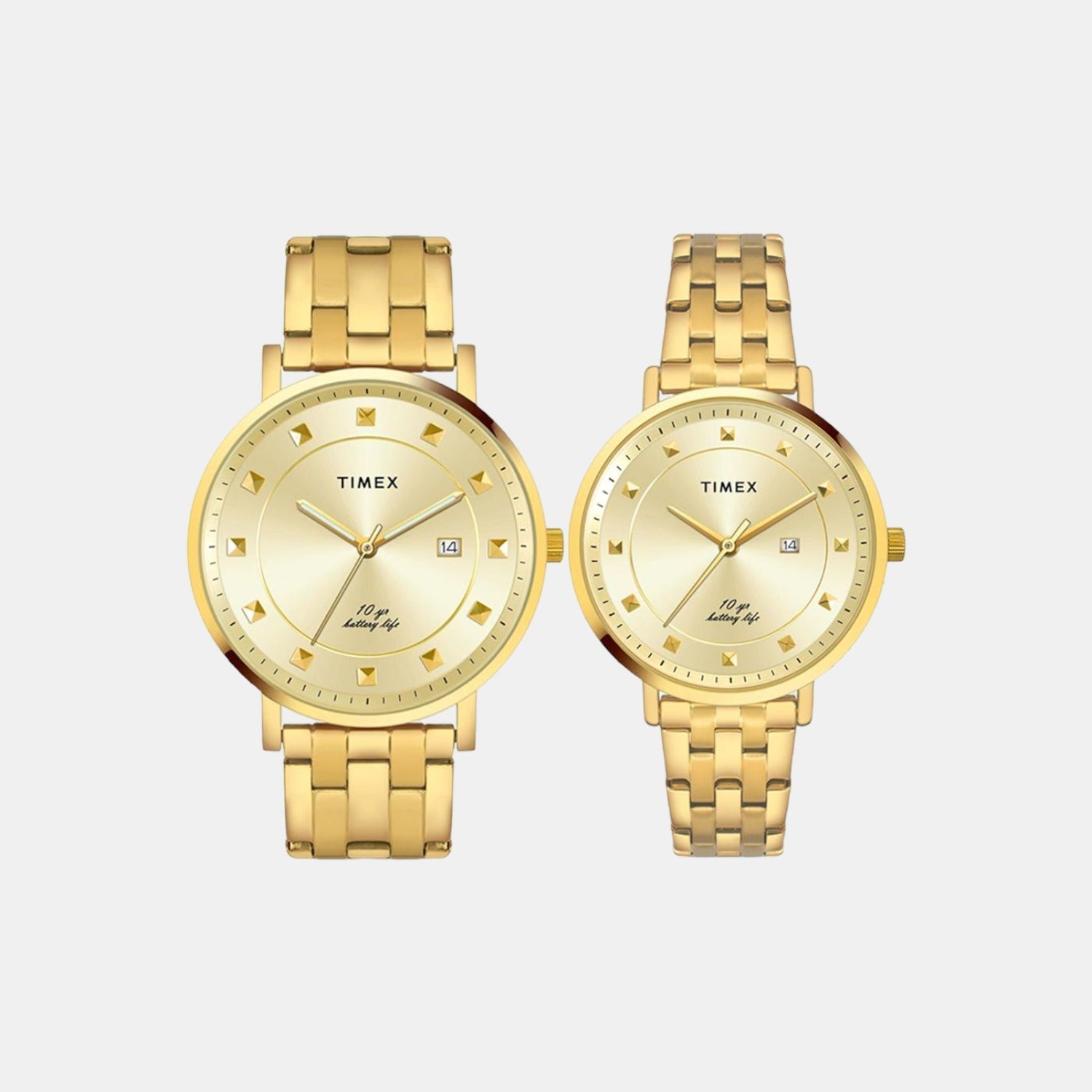 Empera Couple Quartz Gold Dial Analog Stainless Steel Watch TW00PR280