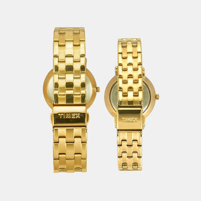 Empera Couple Quartz Gold Dial Analog Stainless Steel Watch TW00PR280
