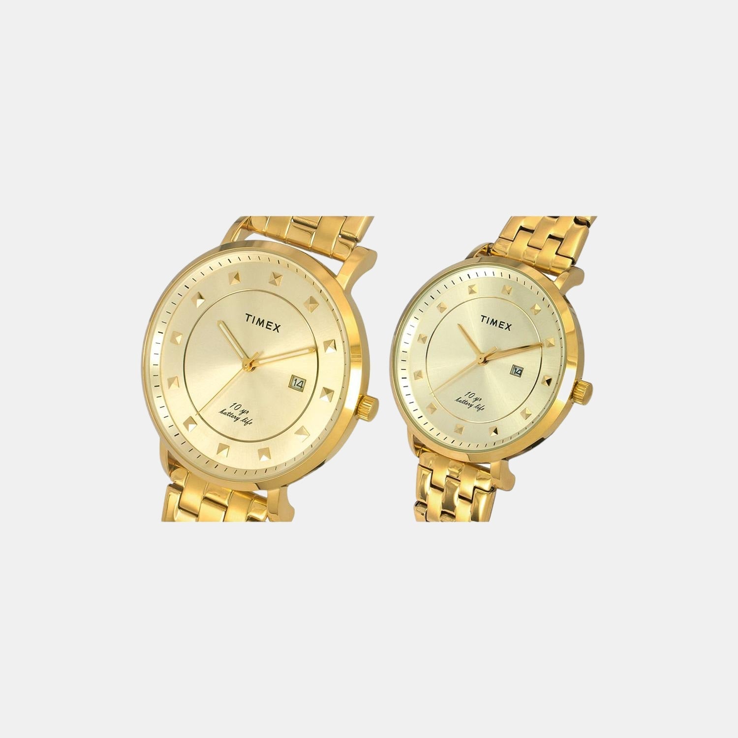 Empera Couple Quartz Gold Dial Analog Stainless Steel Watch TW00PR280