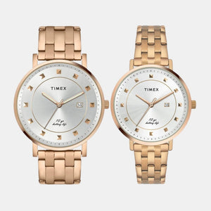 Empera Couple Quartz Silver Dial Analog Stainless Steel Watch TW00PR281