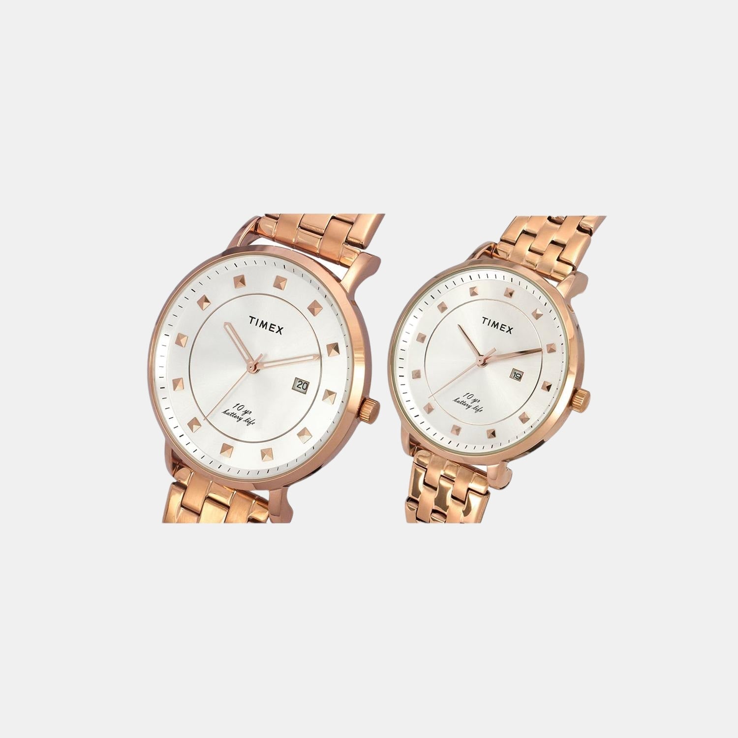 Empera Couple Quartz Silver Dial Analog Stainless Steel Watch TW00PR281