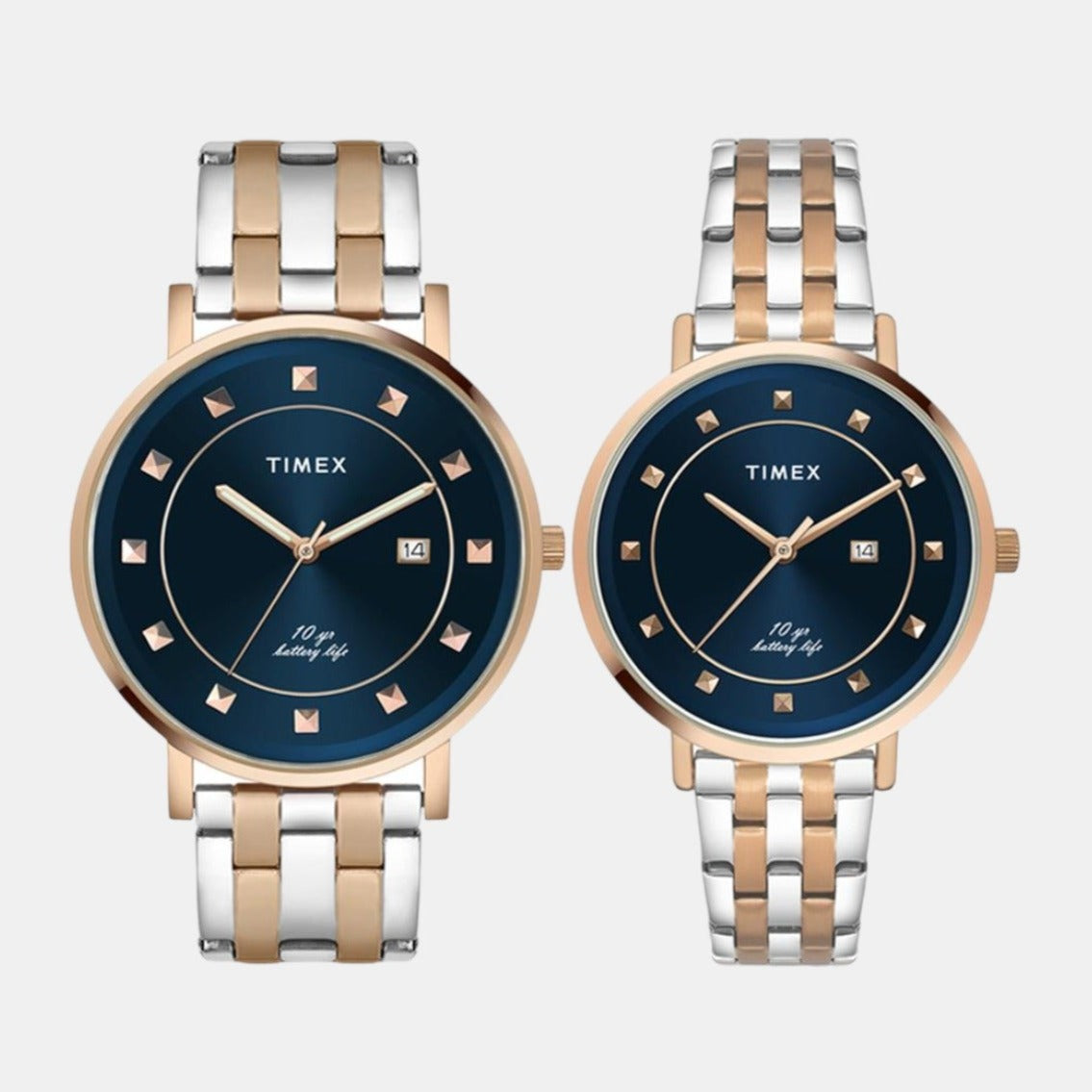 Empera Couple Quartz Blue Dial Analog Stainless Steel Watch TW00PR282