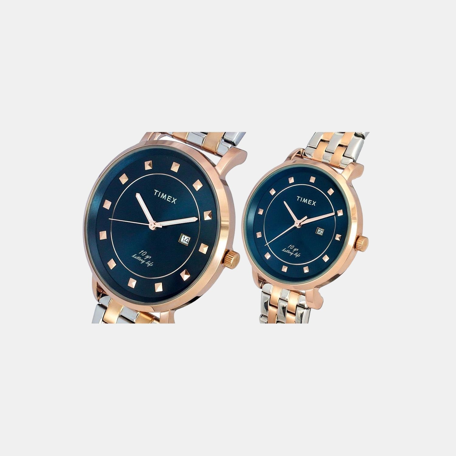 Empera Couple Quartz Blue Dial Analog Stainless Steel Watch TW00PR282