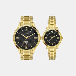 Empera Couple Quartz Black Dial Analog Stainless Steel Watch TW00PR283
