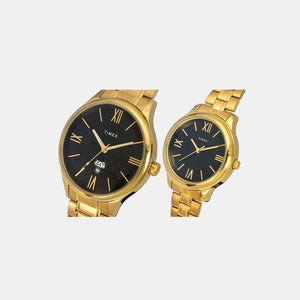 Empera Couple Quartz Black Dial Analog Stainless Steel Watch TW00PR283