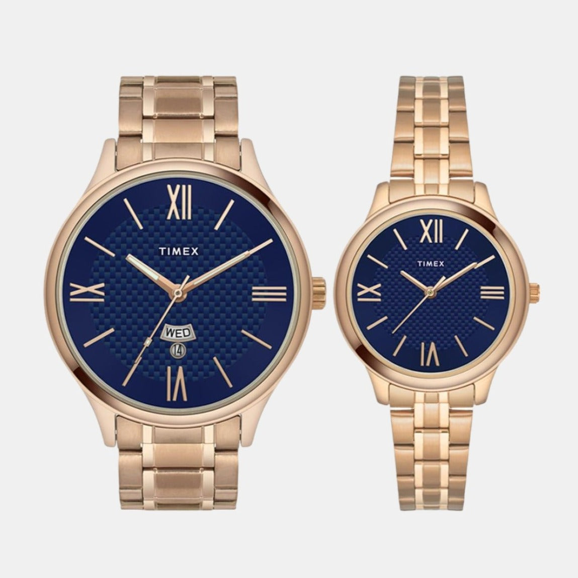 Empera Couple Quartz Blue Dial Analog Stainless Steel Watch TW00PR284
