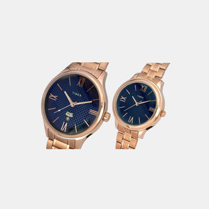 Empera Couple Quartz Blue Dial Analog Stainless Steel Watch TW00PR284