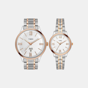 Empera Couple Quartz Silver Dial Analog Stainless Steel Watch TW00PR285