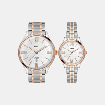 Empera Couple Quartz Silver Dial Analog Stainless Steel Watch TW00PR285