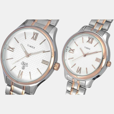 Empera Couple Quartz Silver Dial Analog Stainless Steel Watch TW00PR285