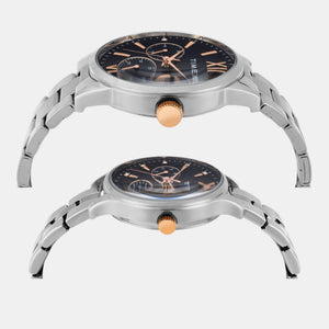Fashion Couple Quartz Blue Dial Multi-Function Stainless Steel Watch TW00PR305