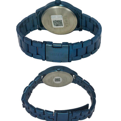 Timex Unisex Blue Round Dial Analog Pair Watches 44mm & 36mm TW00PR313