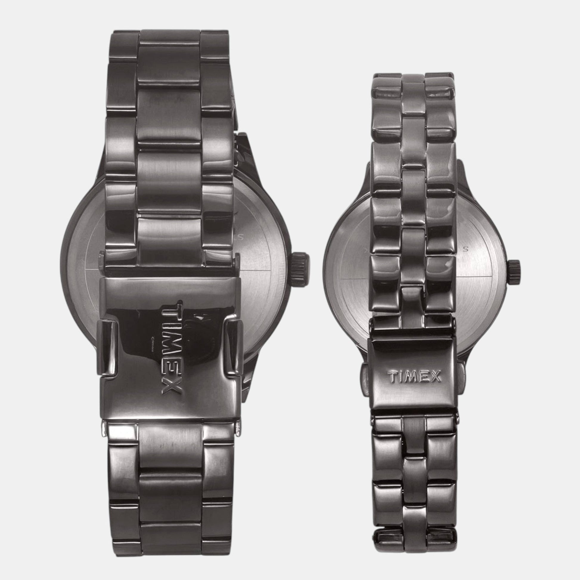 Fashion Couple Quartz Burgundy Dial Multi-Function Stainless Steel Watch TW00PR314