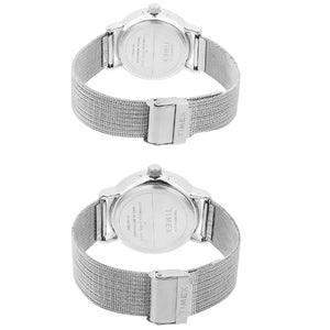 Timex Blue Round Dial Analog Pair's Watch 43mm & 36 mm TW00PR323