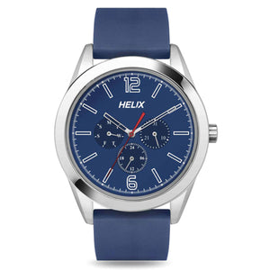 Helix Blue Dial Leather