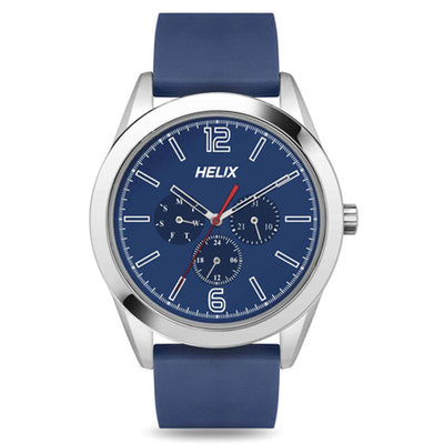 Helix Blue Dial Leather