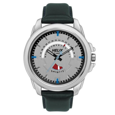 Helix Grey Dial Leather