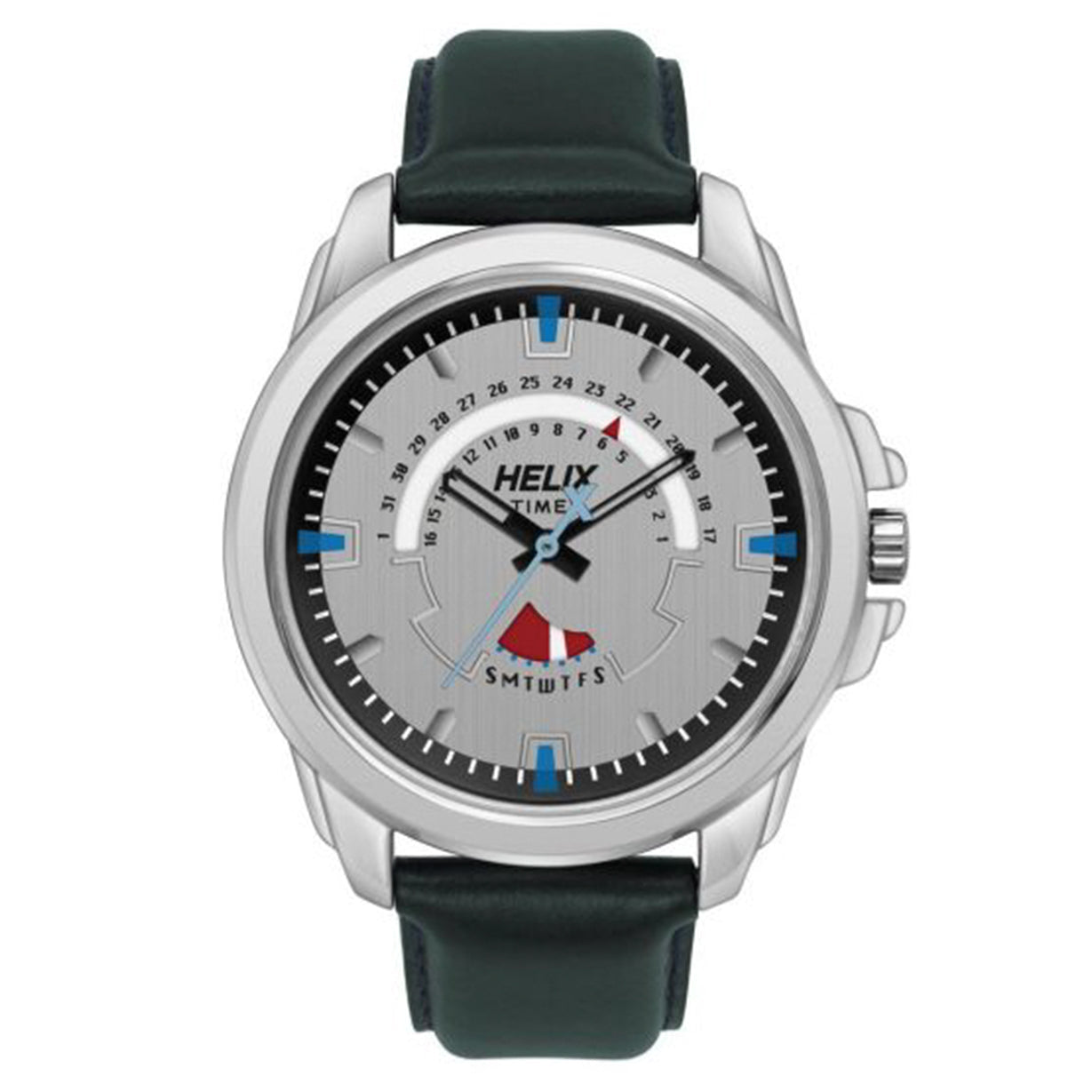 Helix Grey Dial Leather