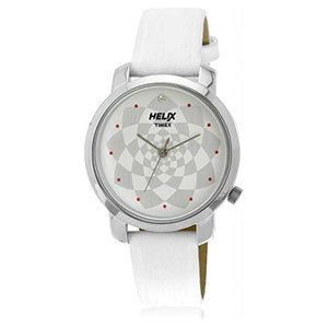Helix White Dial Leather