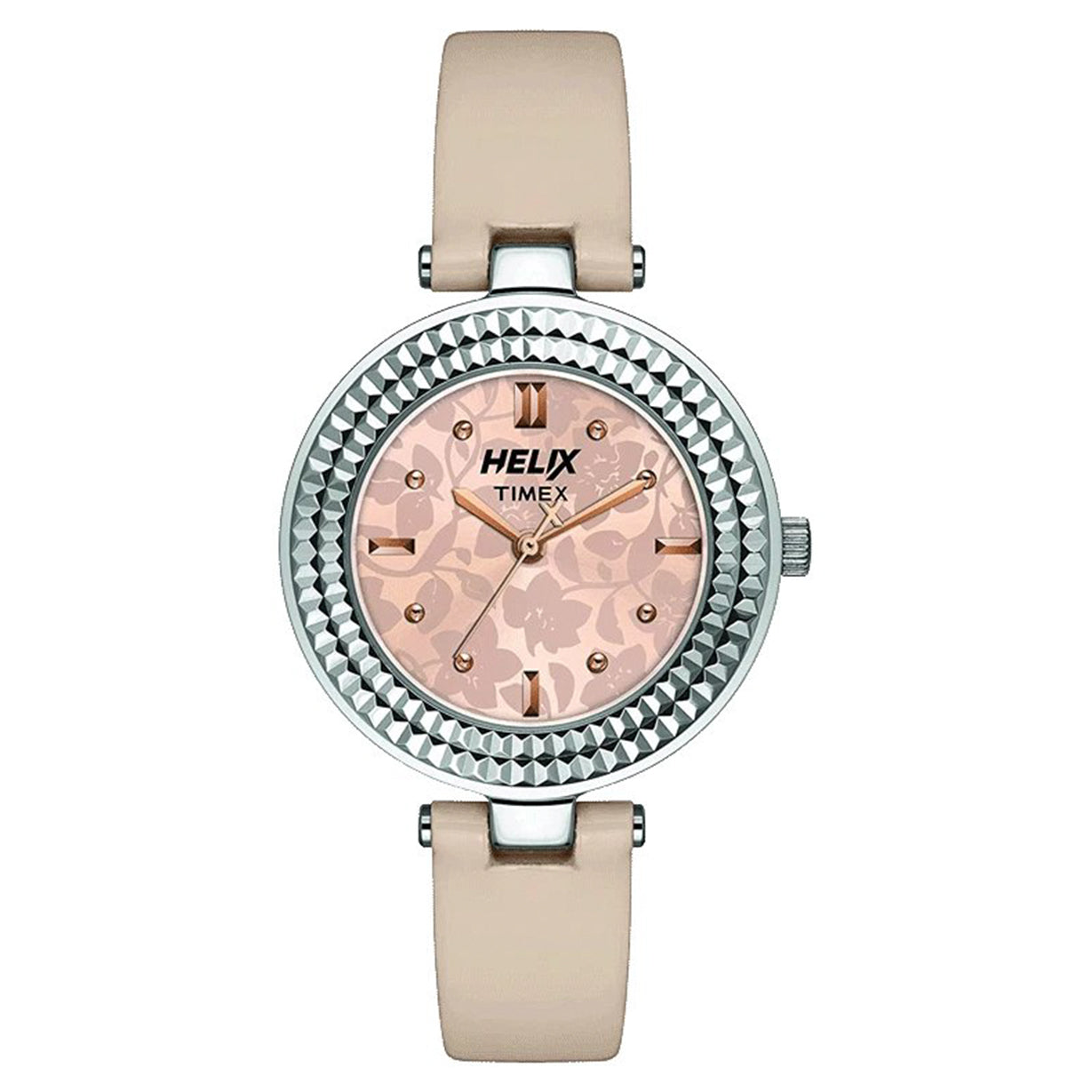 Helix Beige Dial Leather Strap