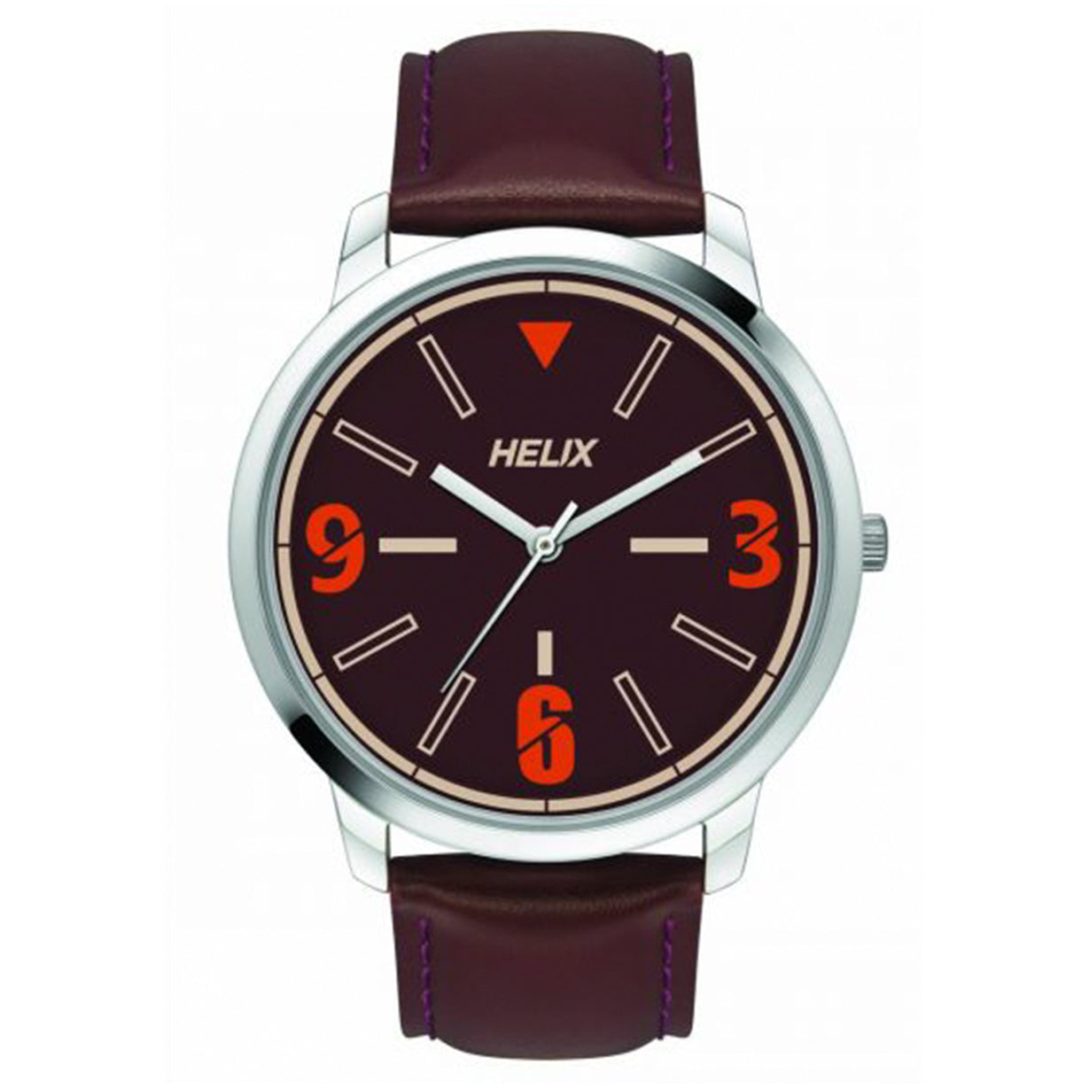 Helix Analog Burgundy Leather