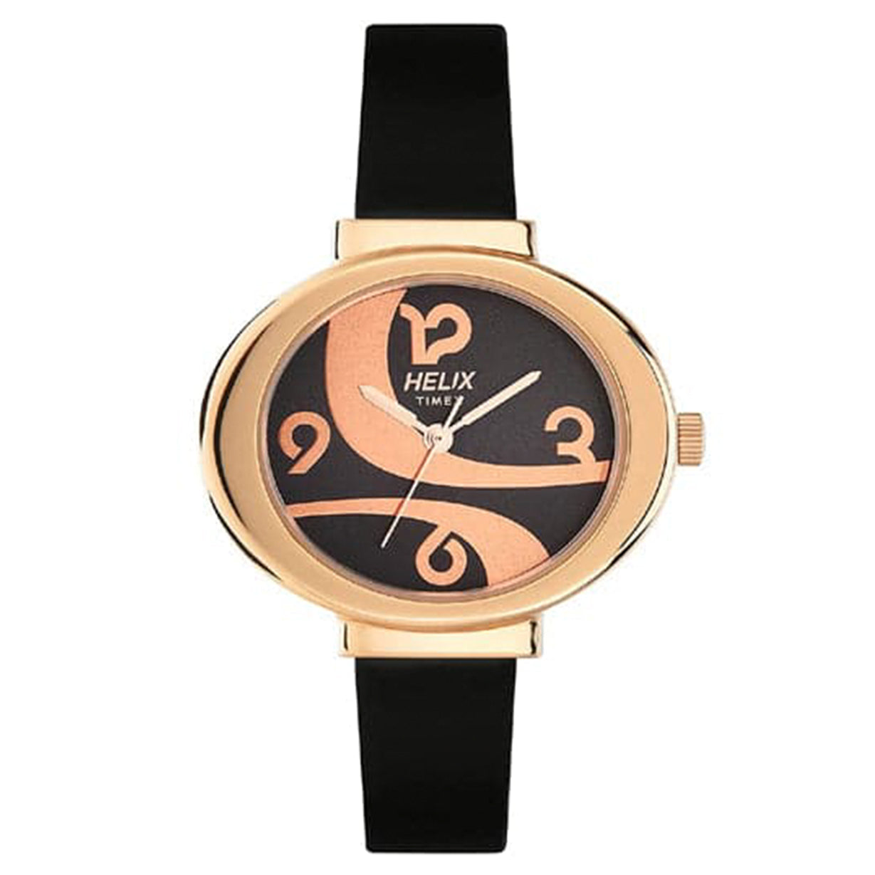 Helix Analog Women Black Leather