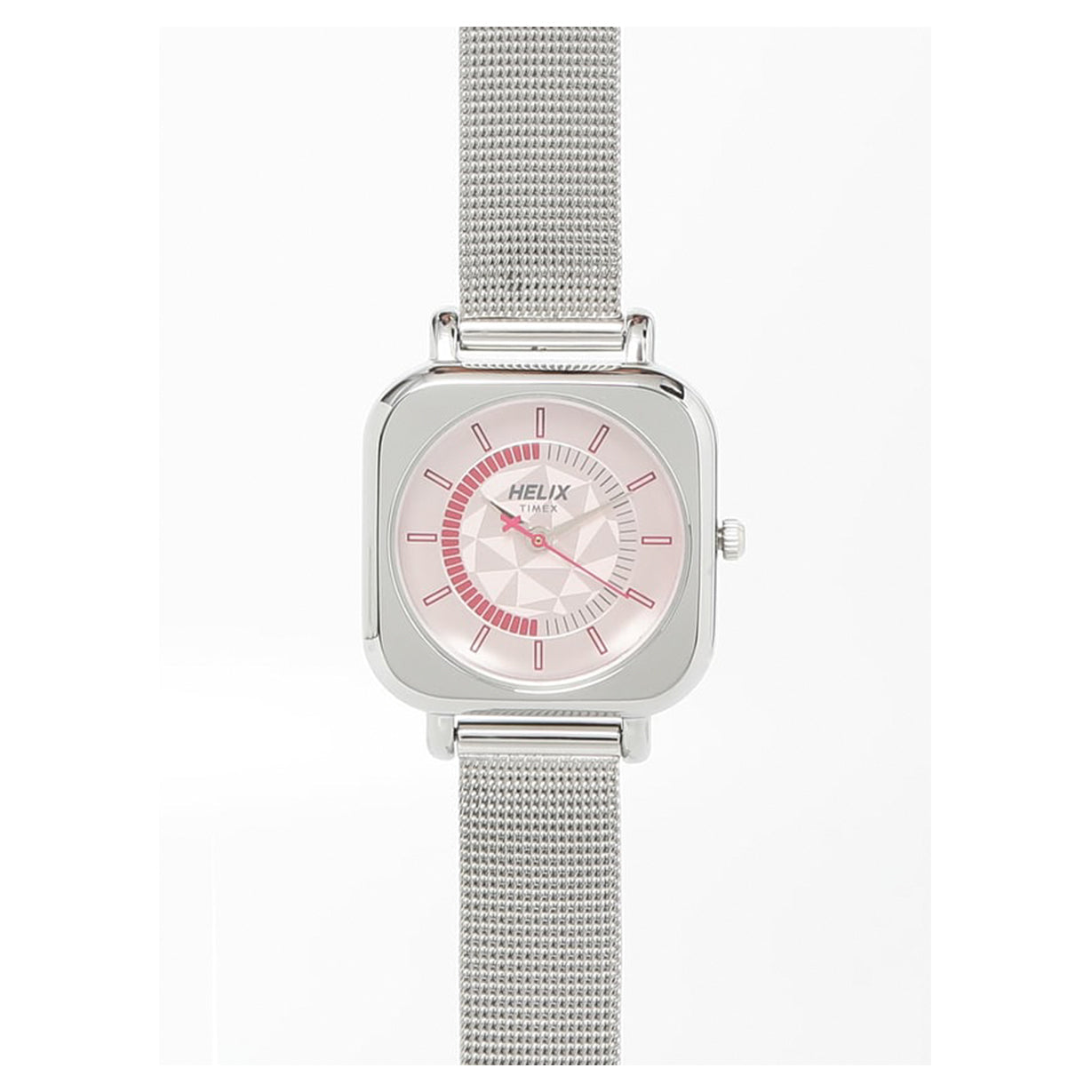 Helix Square Shaped Pink Dial
