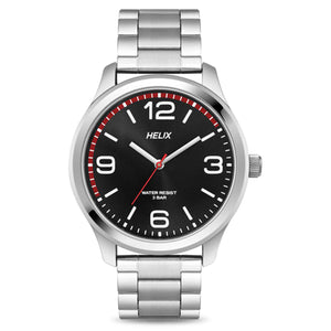 Helix Analog Men 45.5mm Black Dial